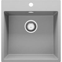 SPÜLBECKEN Riga, 2-er set Grau 48/50 cm 1 Becken + Ablauf-Set ab 50er Unterschrank - Chromfarben/Grau, Kunststoff (48/20/50cm) - Primagran