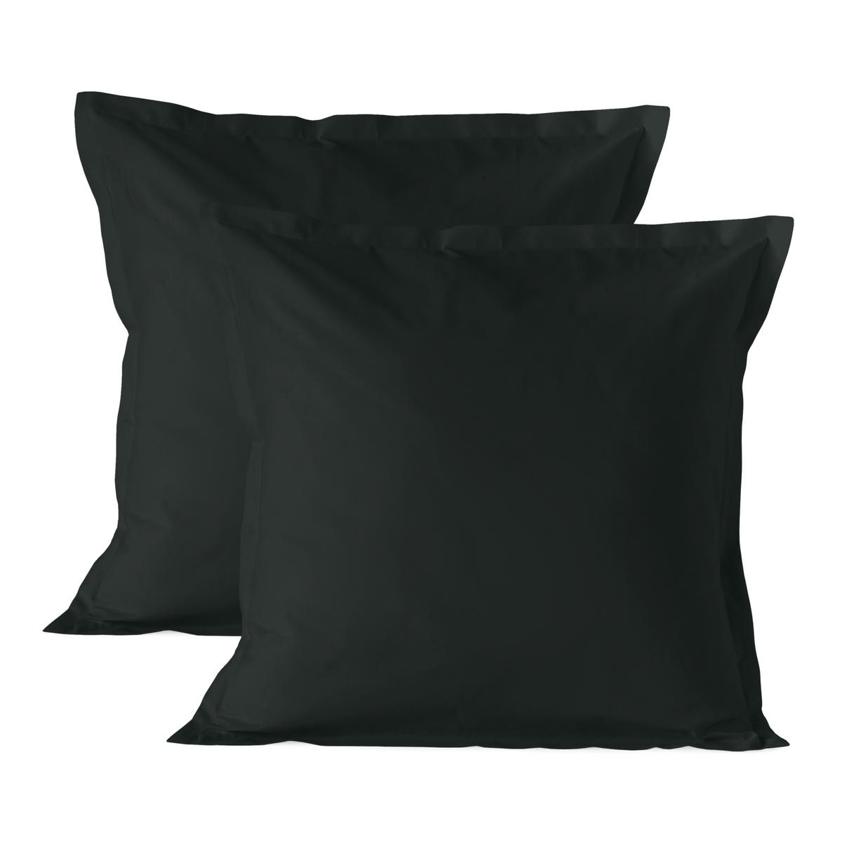 KISSENBEZUG basic 60x60 cm (x2) schwarz - Schwarz, Textil (60/60cm) - Happy Friday