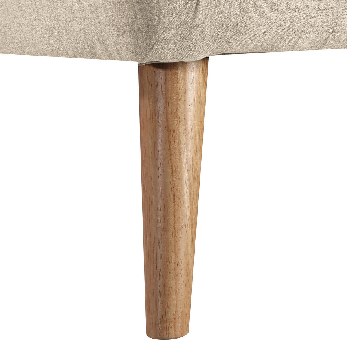 SESSEL mit Hocker - Beige, Birkenholz/Textil (75/96/78cm) - home24