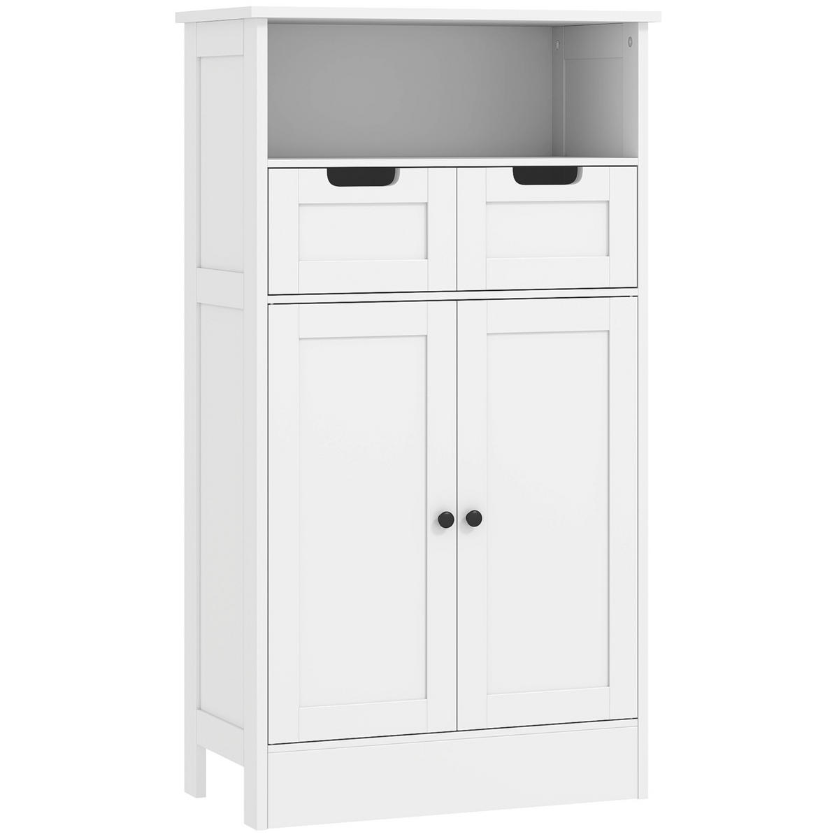 BADEZIMMERSCHRANK, Badeschrank, 60 x 30 x 108,8 cm, Weiß - Weiß, Holzwerkstoff (60/108.8/30cm) - Kleankin