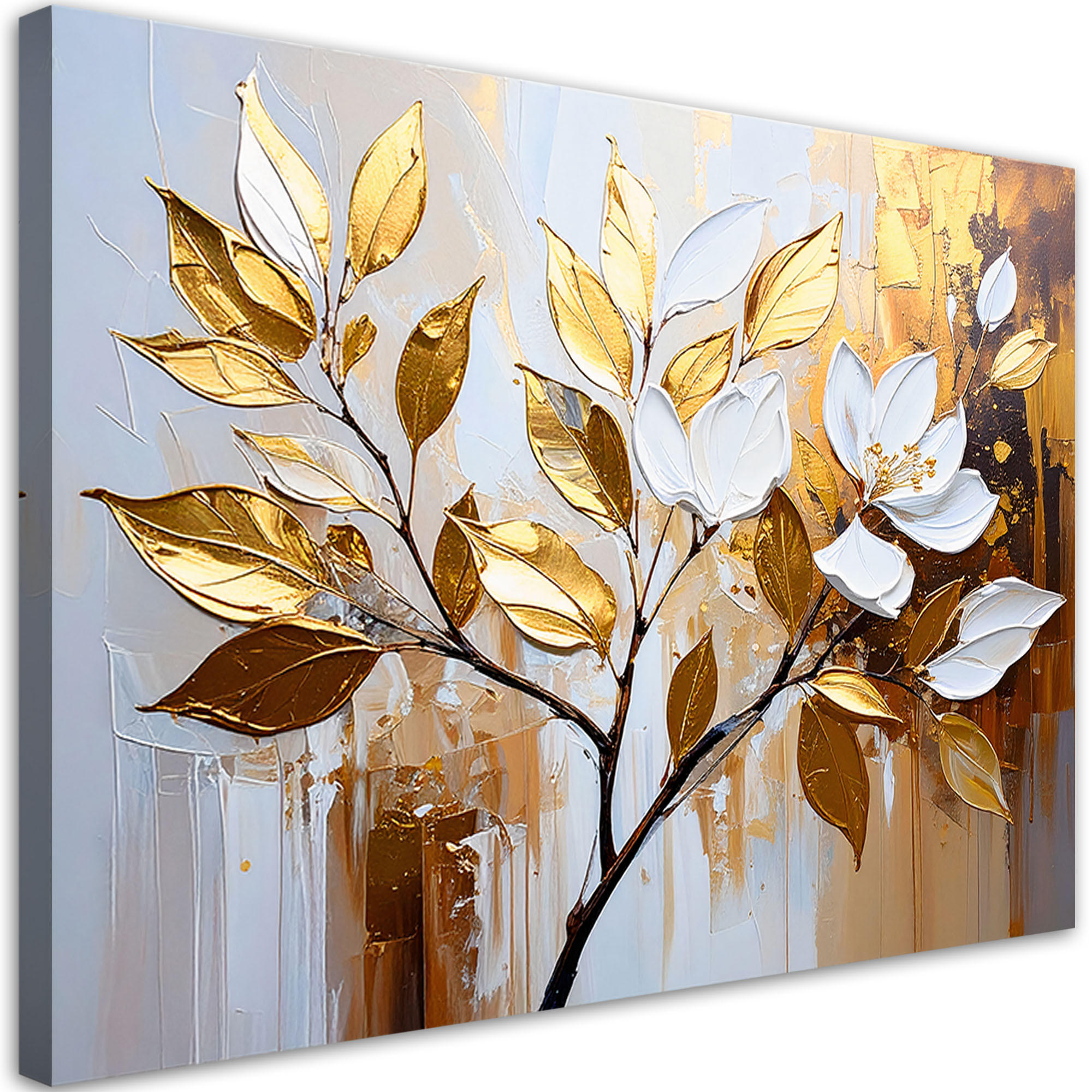 Feeby Leinwandbild Gold 60x40 cm