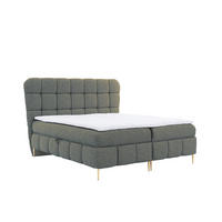 BOXBETT Mit Zwei Bettkasten, Stoff Corbett, Dunkelgrau, 160x200 cm, LOLLY - Dunkelgrau, Holz (160/200cm) - Kaiser Möbel