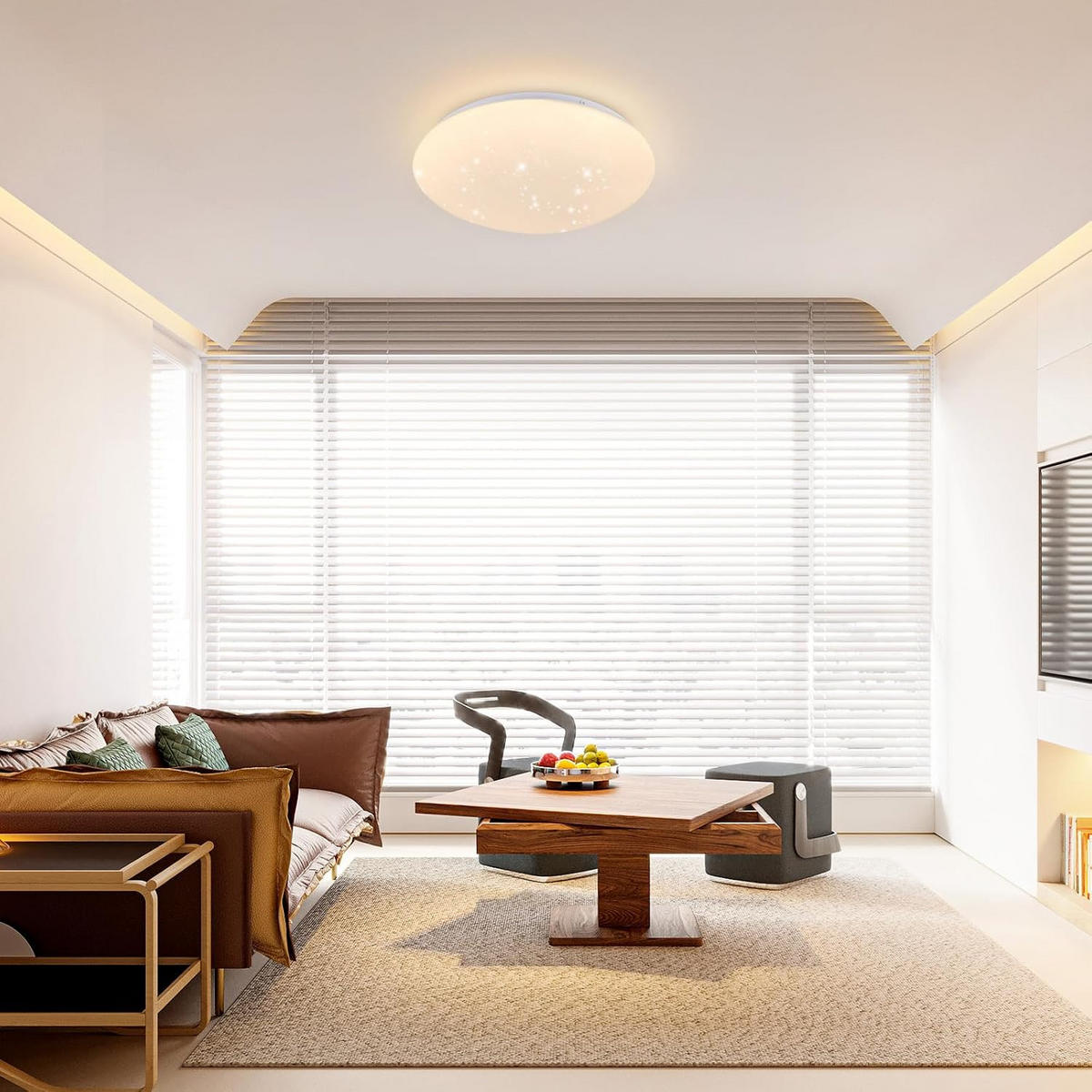 LED-DECKENLEUCHTE Falkenhainbach 25.2/6.2/25.2 cm - Weiß, Kunststoff (25.2/25.2/6.2cm) - ZMH