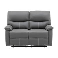 RELAXSOFA - 2 Personen - kunstleder - grau Canby - Grau, Leder (133/95/90cm) - Vente-Unique