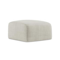 POUF Strukturstoff Beige - Hellbraun/Schwarz, Holzwerkstoff/Kunststoff (65/40/65cm) - LaMiaSofa