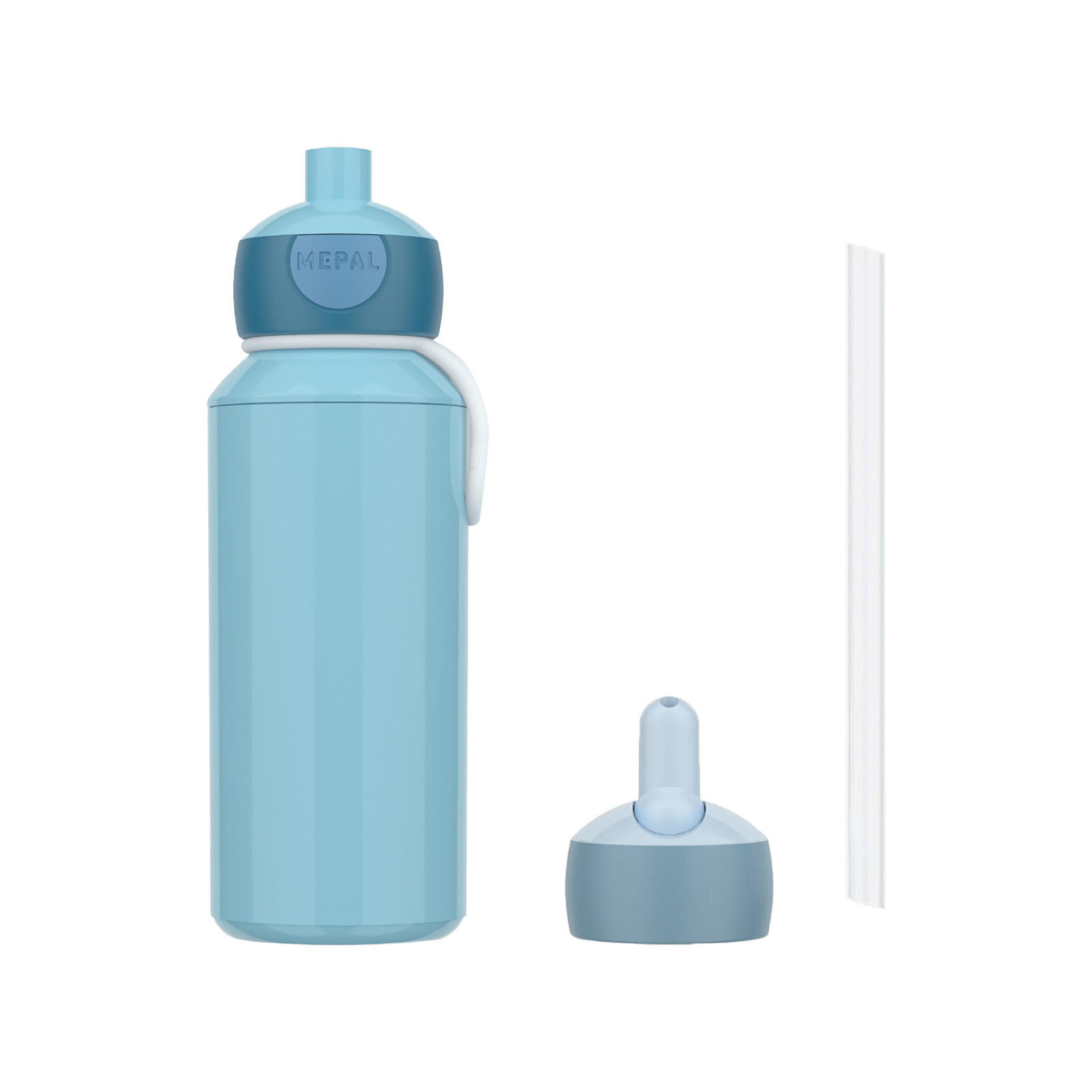 POP-UP TRINKFLASCHE + FLIP-UP ERSATZDECKEL Campus Cool Blue 400 ml - Blau, Kunststoff (0.4L) - Mepal