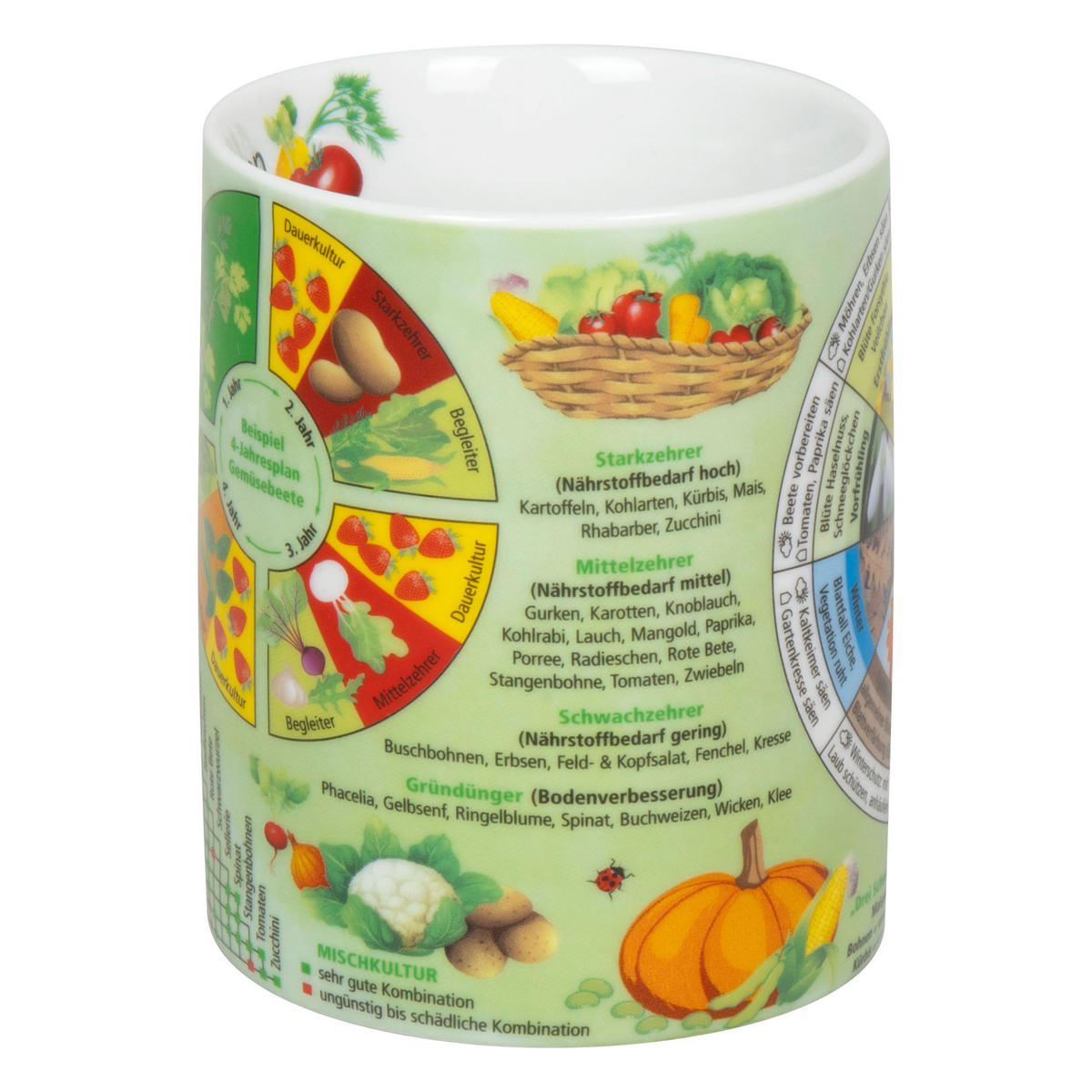 WISSENSBECHER Gemüsegarten - Naturfarben, Keramik (0.46L) - Könitz