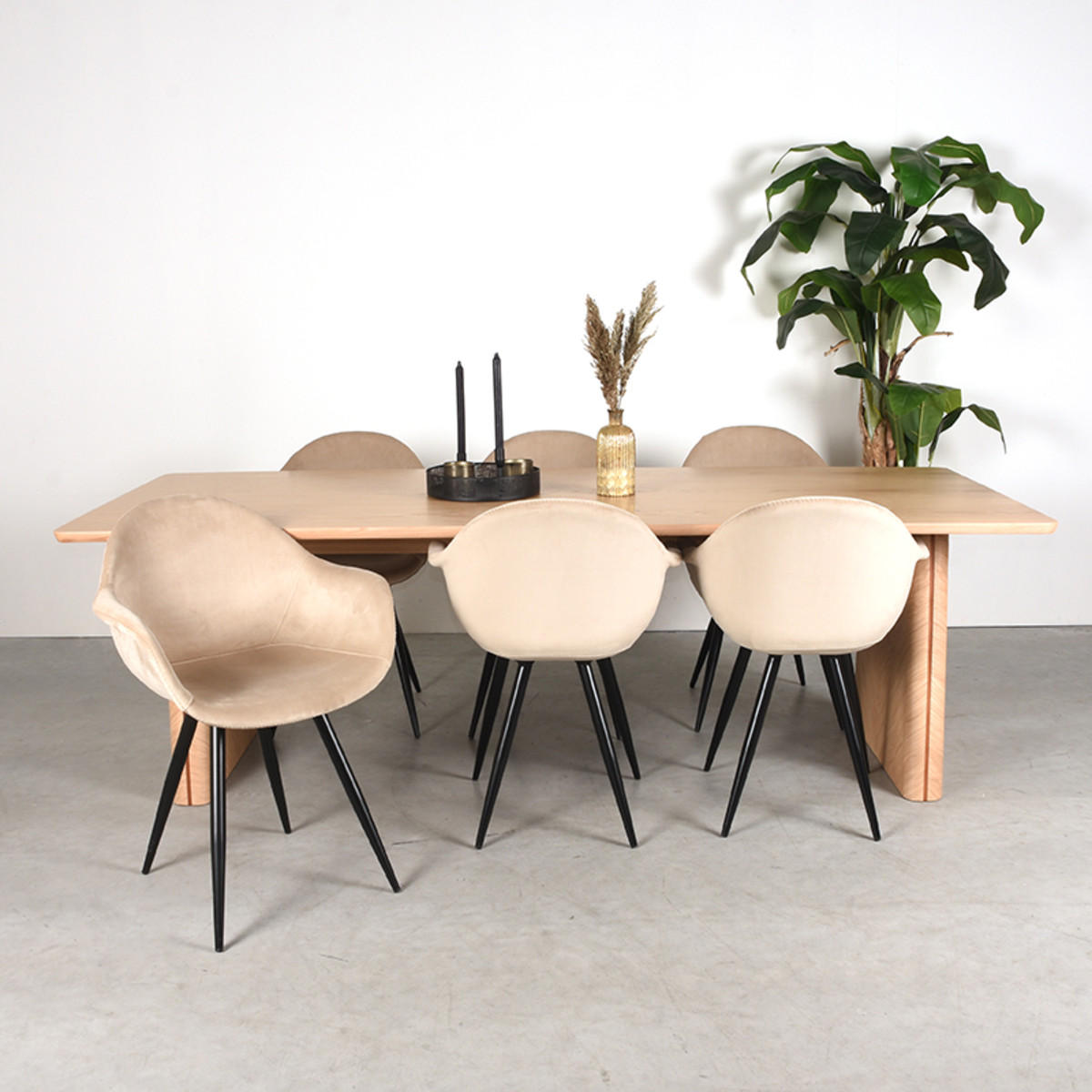 ESSTISCH Jule Beige 100/210/75 cm - Beige, Holz (100/210/75cm) - LABEL51