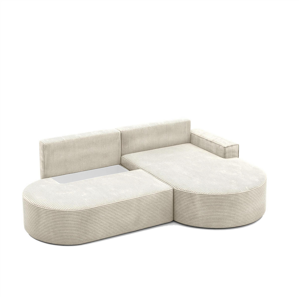 ECKSOFA Venedig Mit Schlaffunktion - Weiß, Holzwerkstoff/Textil (278/179cm) - Fun Möbel