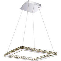 LED HÄNGELEUCHTE MARILYN Chrom Silber - Silberfarben, Metall (49/49/180cm) - Globo Lighting