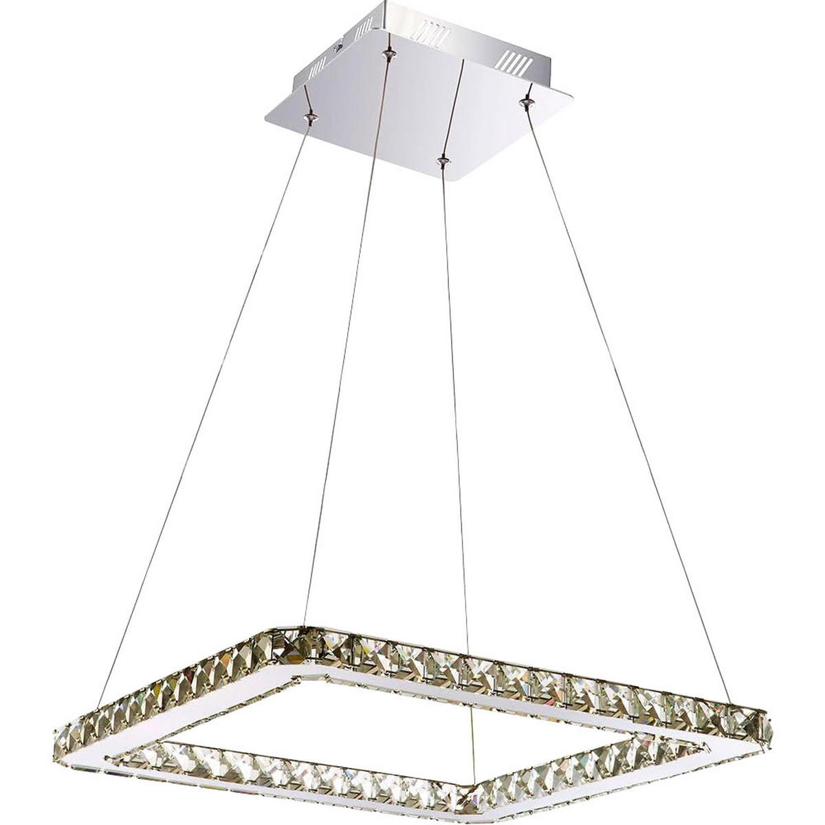 LED HÄNGELEUCHTE MARILYN Chrom Silber - Silberfarben, Metall (49/49/180cm) - Globo Lighting