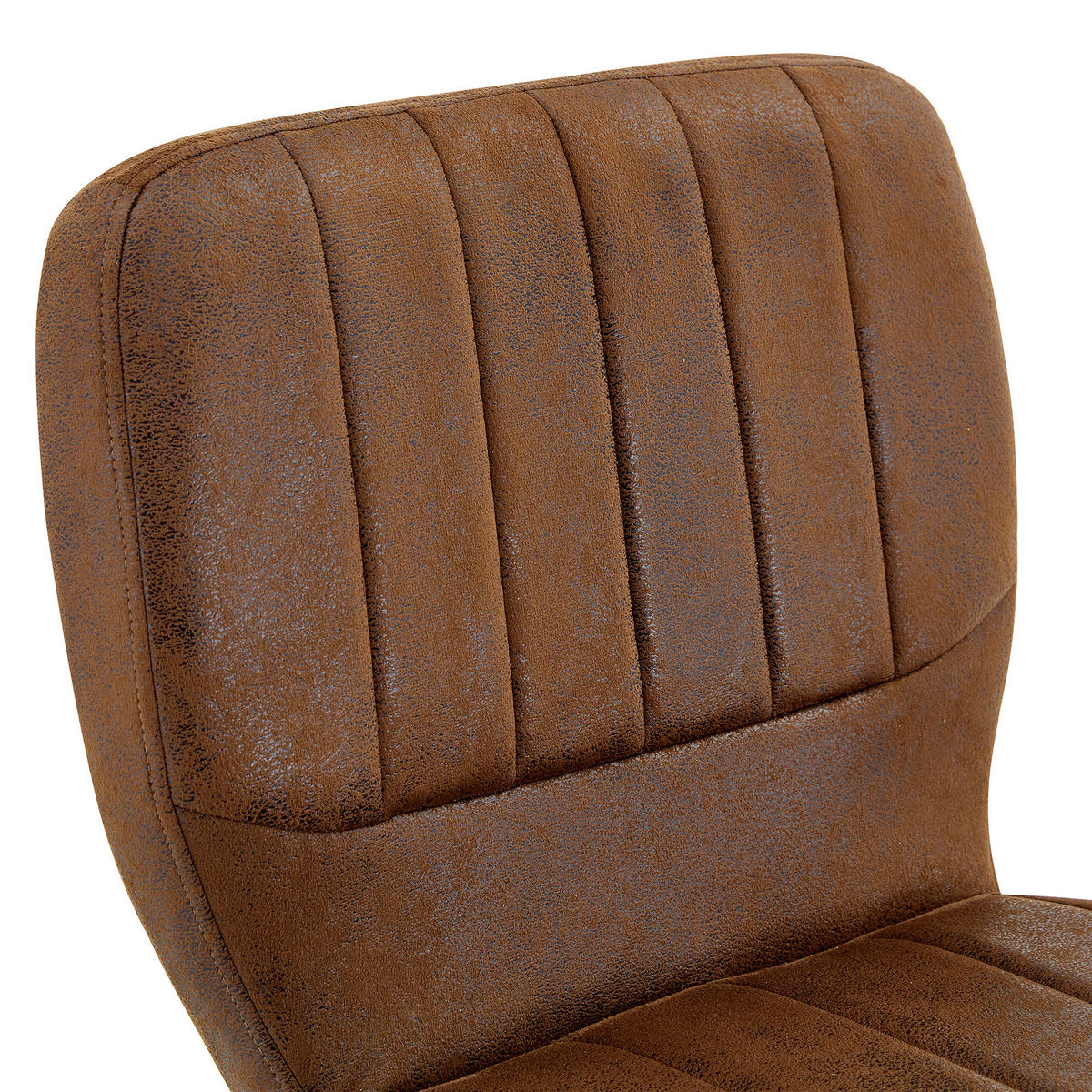 BARHOCKER 2er-Set Braun-Schwarz höhenverstellbar & 360° drehbar mit Rückenlehne - Schwarz, Metall (52/93/45cm) - PANGIVO