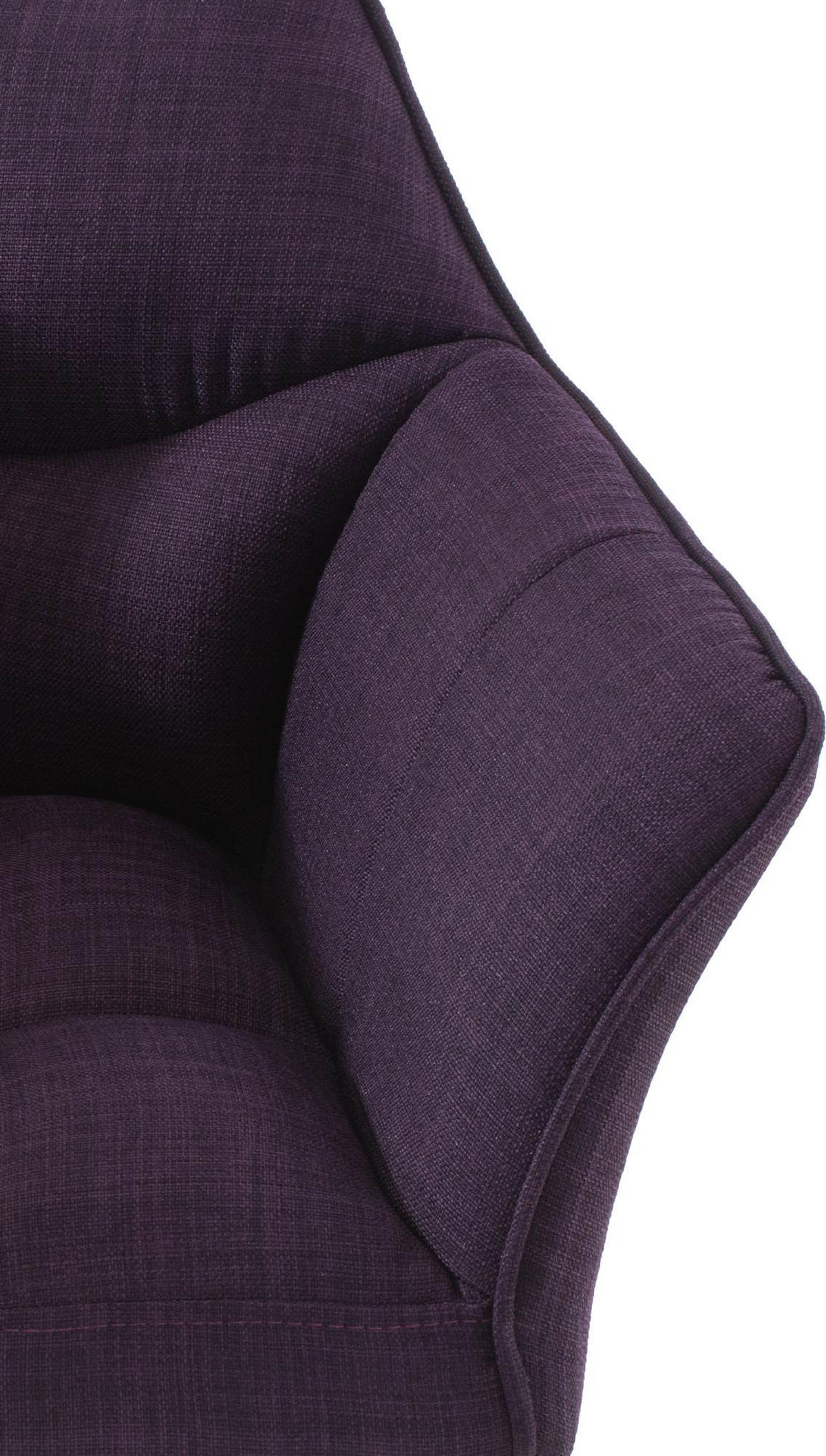 SESSEL Stoff lila - Lila/Schwarz, Textil/Metall (64/75/48cm) - CLP