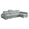 ECKSOFA Boston LCP, Seite: Rechts 1P(65)+2R+LCP - Silberfarben/Hellgrau, Holz/Textil (320/170cm) - MIRJAN24