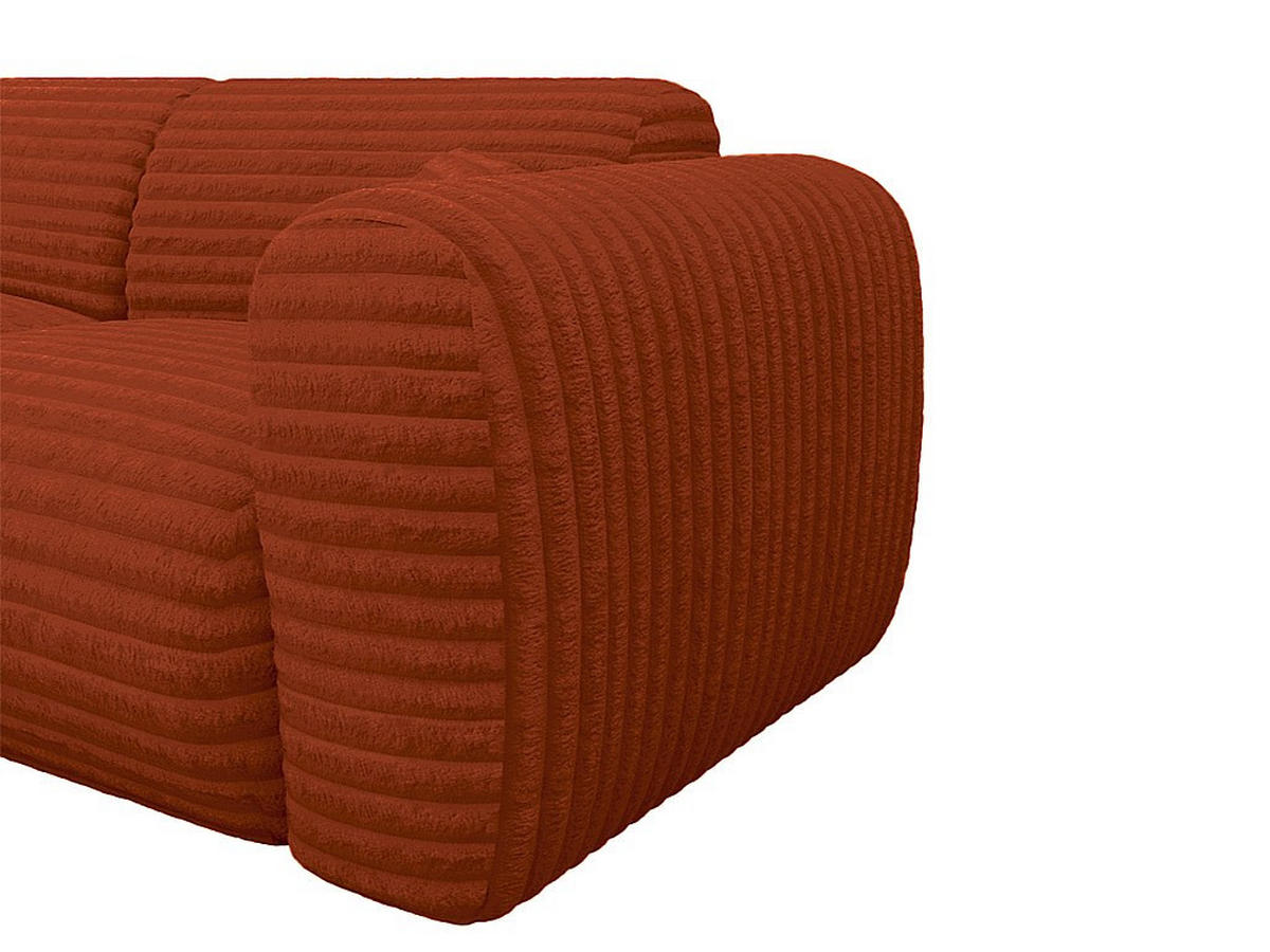 SOFA - 5 Personen - stoff - terracotta Pogni - Terracotta, Kunststoff/Textil (280/73/165cm) - Vente-Unique
