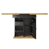 AUSZIEHTISCH Holzoptik 110-140/80/75 cm - Schwarz, Holz (80/110/75cm) - PANGIVO