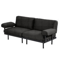 3-SITZER OUTDOOR-SOFA - Schwarz, Textil/Metall (202/80/84cm) - home24
