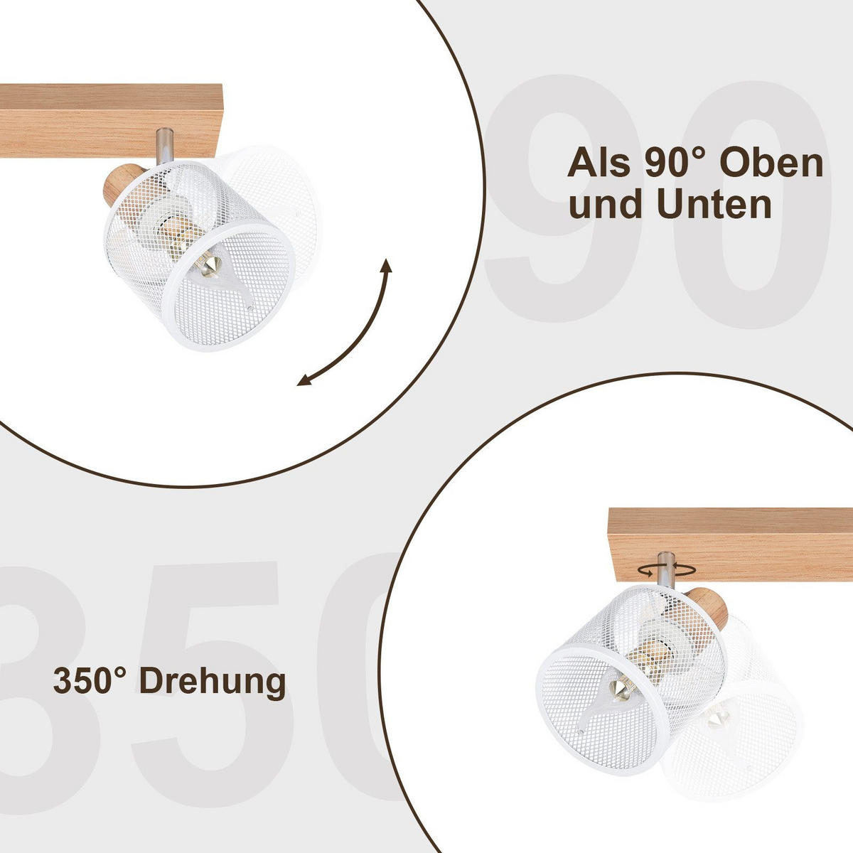STRAHLER Gisela 4-flammig 60/10/14 cm - Weiß, Metall (60/10/14cm) - Nettlife