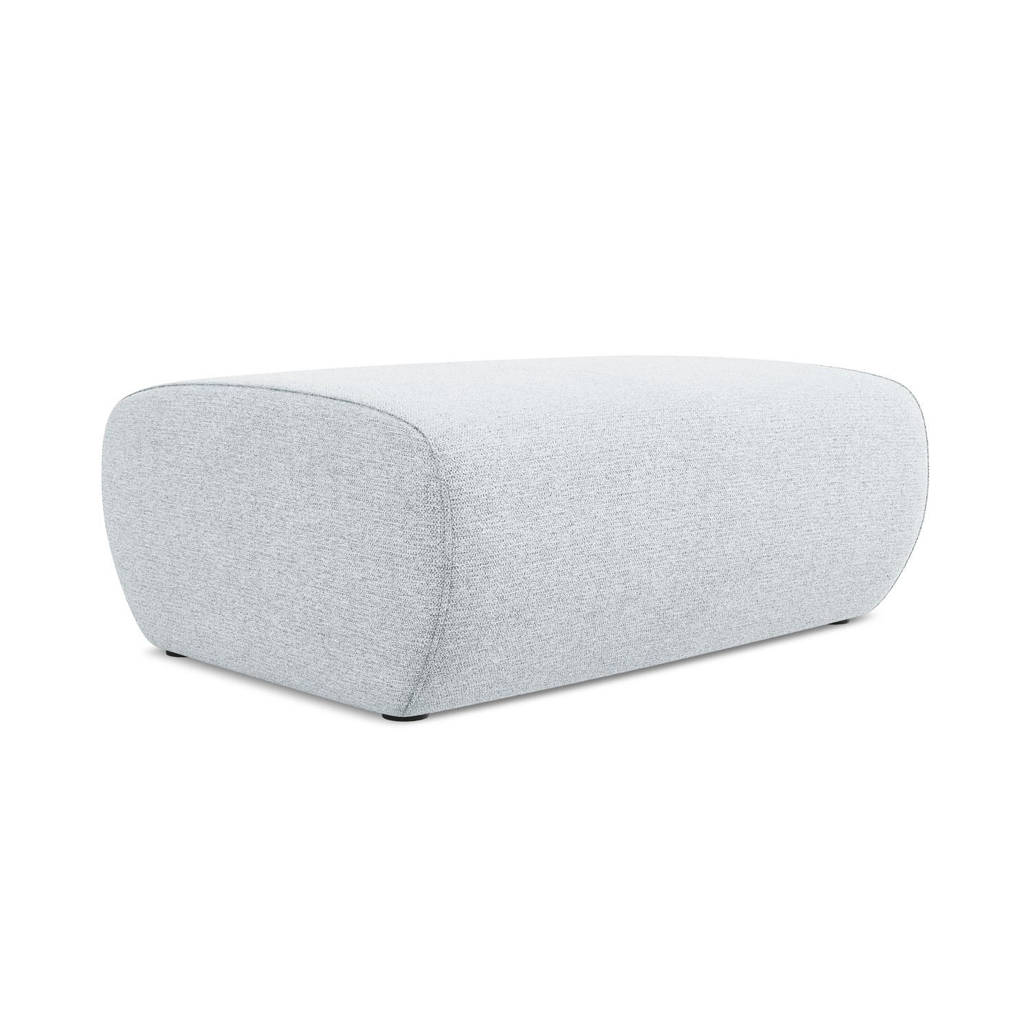 POUF Chenille Stoff Blau - Blau/Schwarz, Kunststoff/Textil (102/40/62cm) - LaMiaSofa