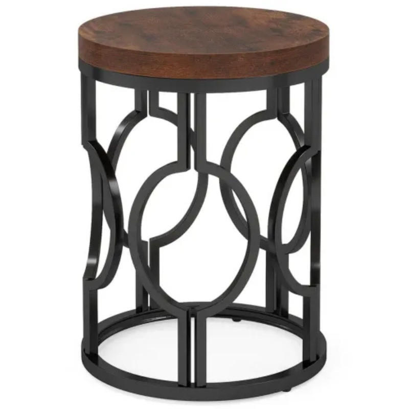 COUCHTISCH Schwarz-Braun 45/45/60 cm - Schwarz, Holzwerkstoff (45/45/60cm) - PANGIVO