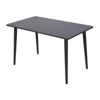 GARTENTISCH Rotherham - aus Stahl, Oberfläche dunkelgrau pulverbeschichtet 70x120x72 cm - Schwarz, Metall (120/70/72cm) - TPFGarden