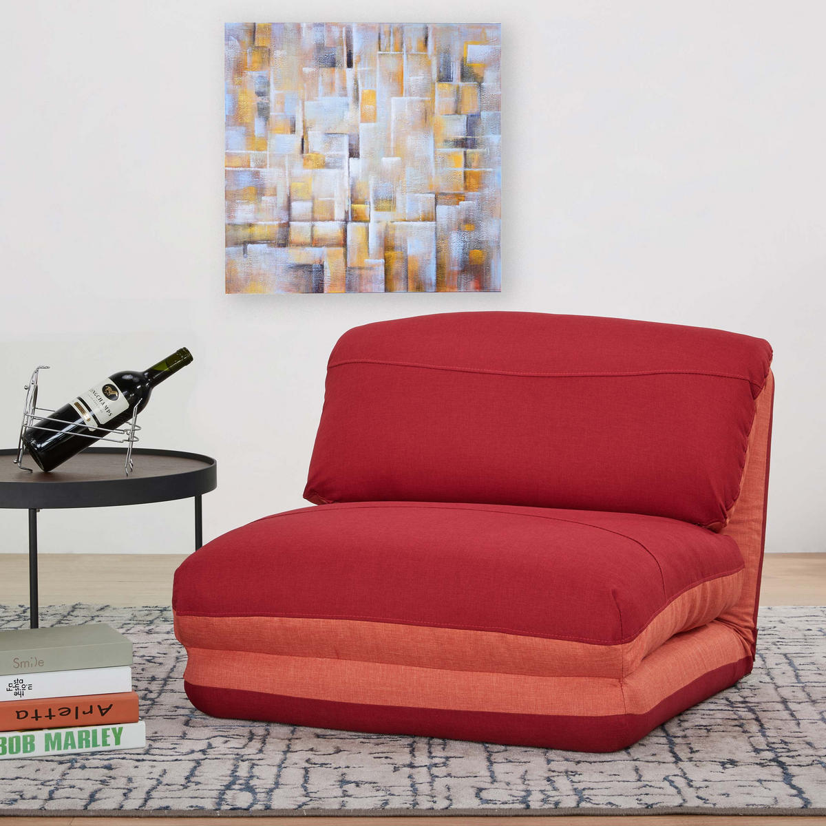SCHLAFSESSEL Orange, Rot - Rot/Orange, Textil (75/60/75cm) - MCW
