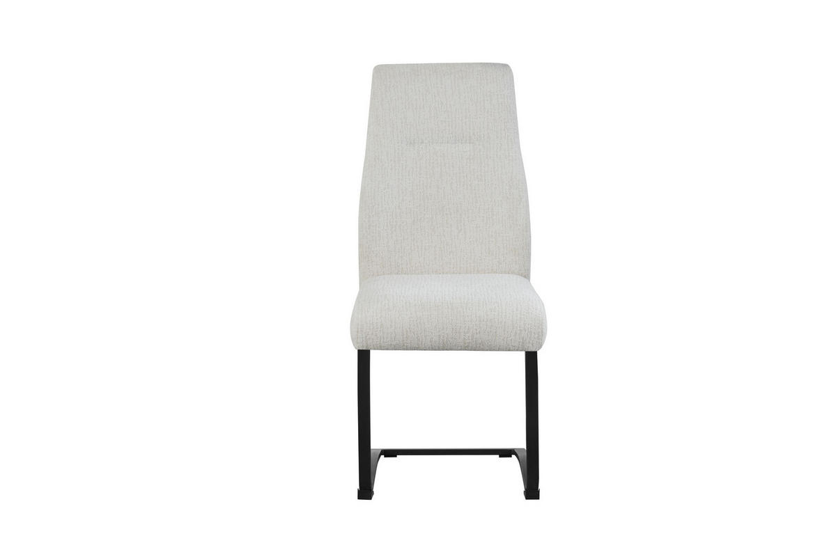 SCHWINGER-STUHL 2er Set Madrid Stühle in Creme - gemütliches Design - B/H/T: 43x98x59 cm - Creme, Textil (59/98/43cm)