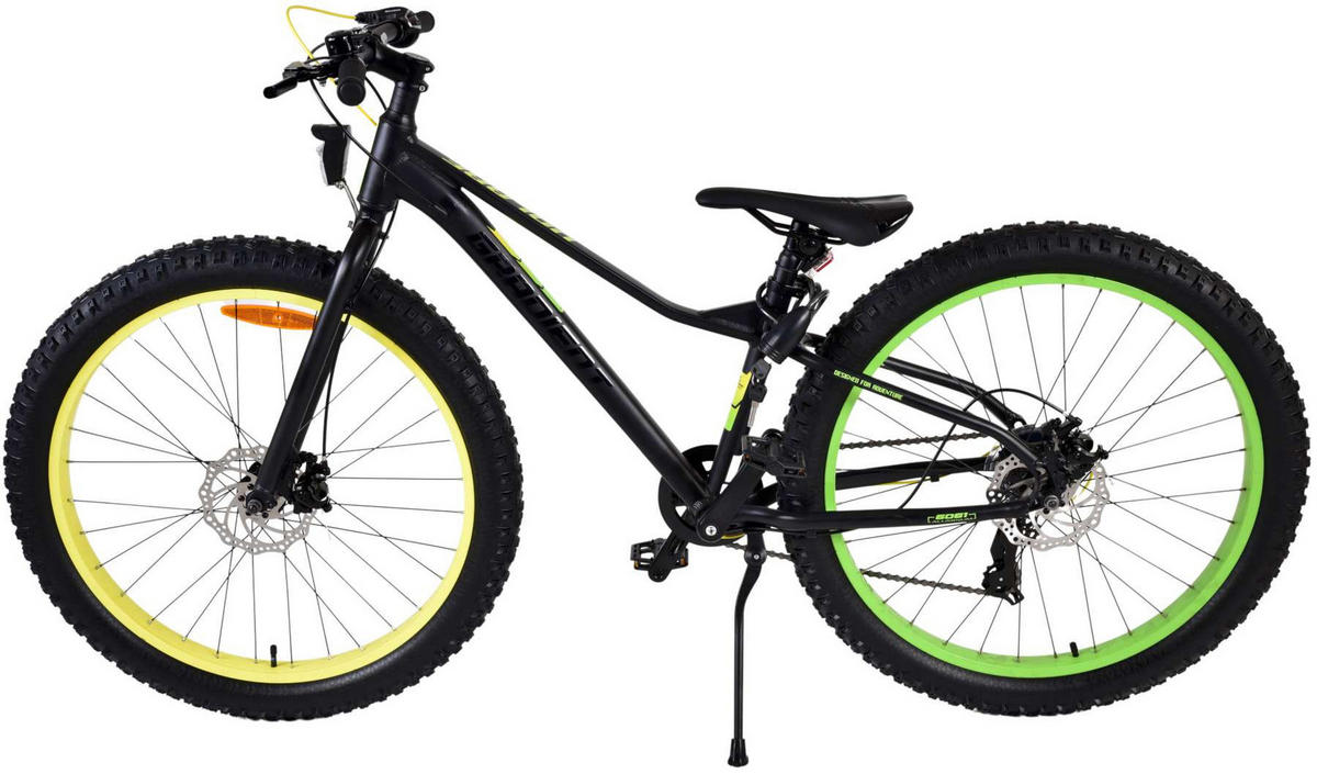 KINDERFAHRRAD Gradient - Jungen - 26 Zoll - 7-Gang - Scheibenbremse - Schwarz - Gelb/Schwarz, Metall (77cm) - TPFSports