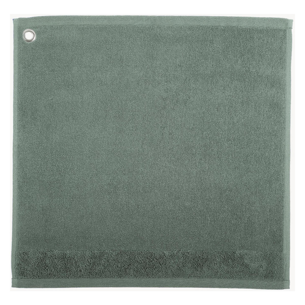 HANDTUCH MIT ÖSE Curl graugrün 50 x 50 cm - Mintgrün, Textil (50/50cm) - Winkler