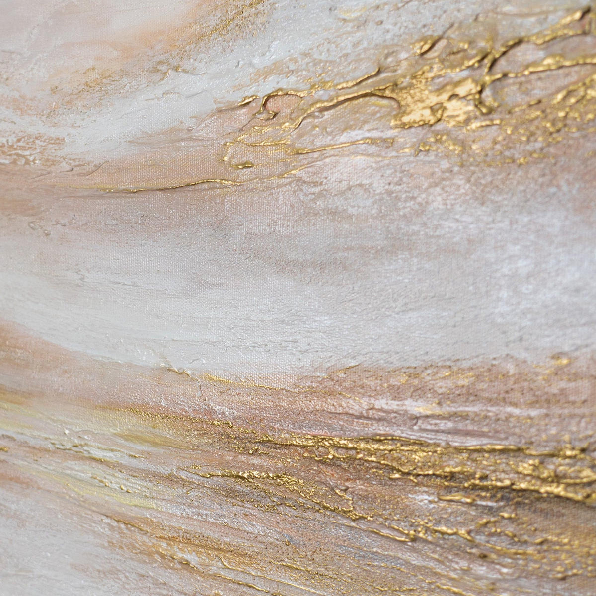 GEMÄLDE Stiller Horizont Schattenfugenrahmen Eichefarben 70x50 cm - Eichefarben, Holz (70/50cm) - YS-art gallery