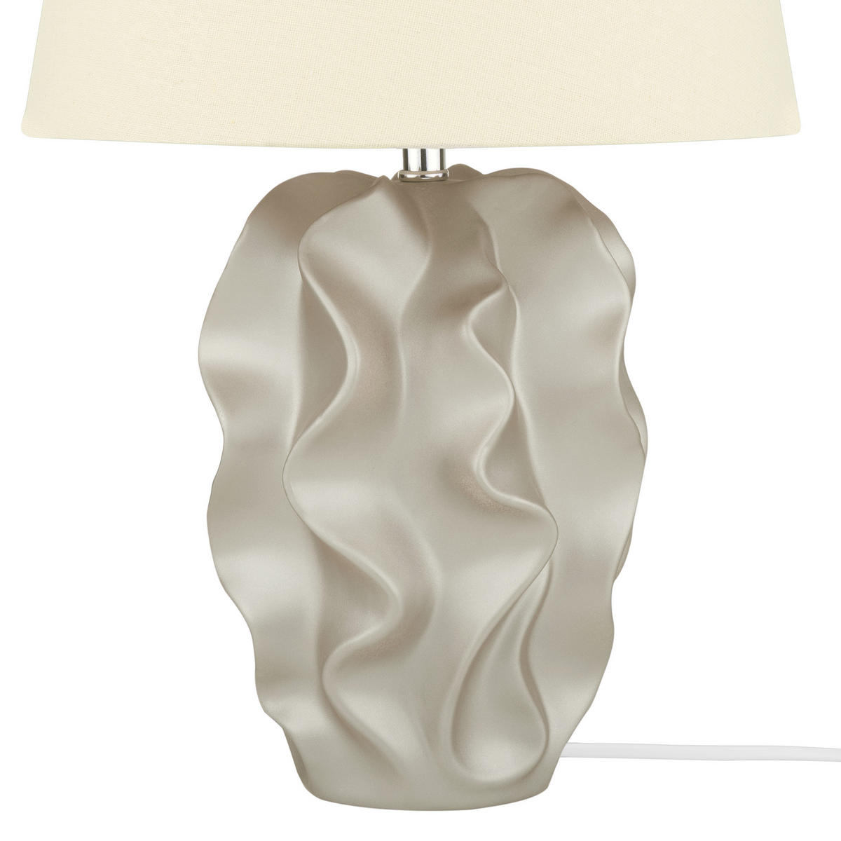 TISCHLAMPE Allika 28/28/46 cm - Goldfarben, Keramik (28/28/46cm) - Beliani