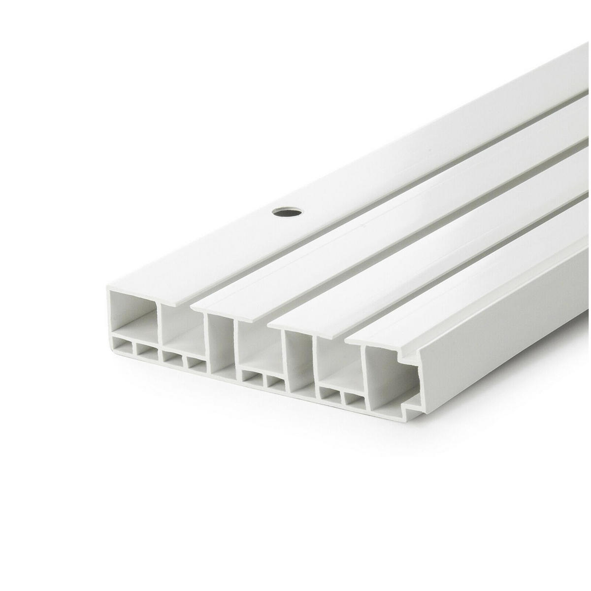 VORHANGSCHIENE SH, 3-läufig, 400 cm, weiß - Weiß, Kunststoff (8.7/1.7/400cm) - SN Deco