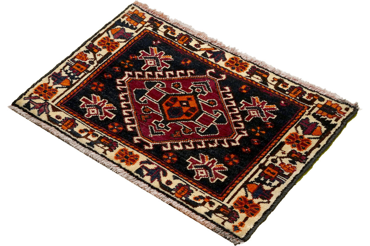 ORIENTTEPPICH handgeknüpft Gashgai Blau 70/52 cm Schurwolle - Blau, Textil (52/70cm) - Looma