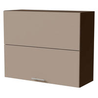 KLAPPHÄNGESCHRANK Brerra W8B/90-AV Lava / RAL 1019 graubeige Matt 90 / 32,5 / 72cm - Dunkelgrau/Graubraun, Holz/Holzwerkstoff (90/72/32.5cm) - Feldmann-Wohnen