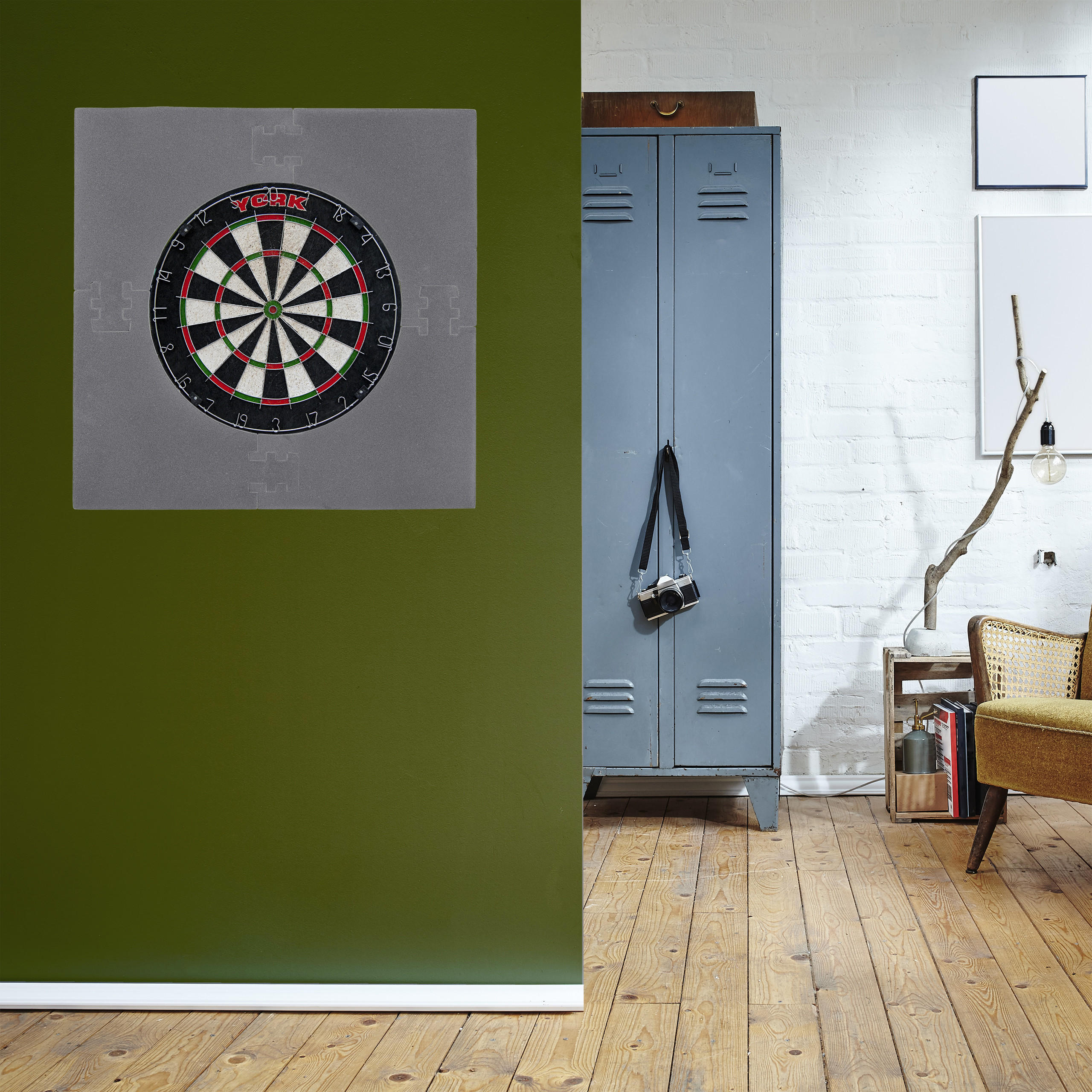 DARTSCHEIBE Schutzring - Grau, Textil (71/3/71cm) - Relaxdays