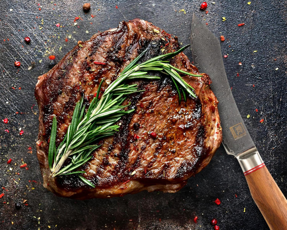 STEAKMESSER 12 cm - Nussbaumfarben, Holz/Metall (24cm) - Zayiko