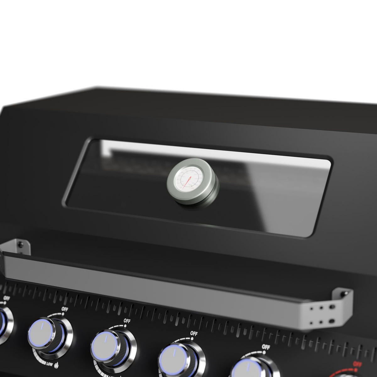 GASGRILL Tennessee Schwarz 6+1 - Schwarz, Metall (145/117/55cm) - Juskys