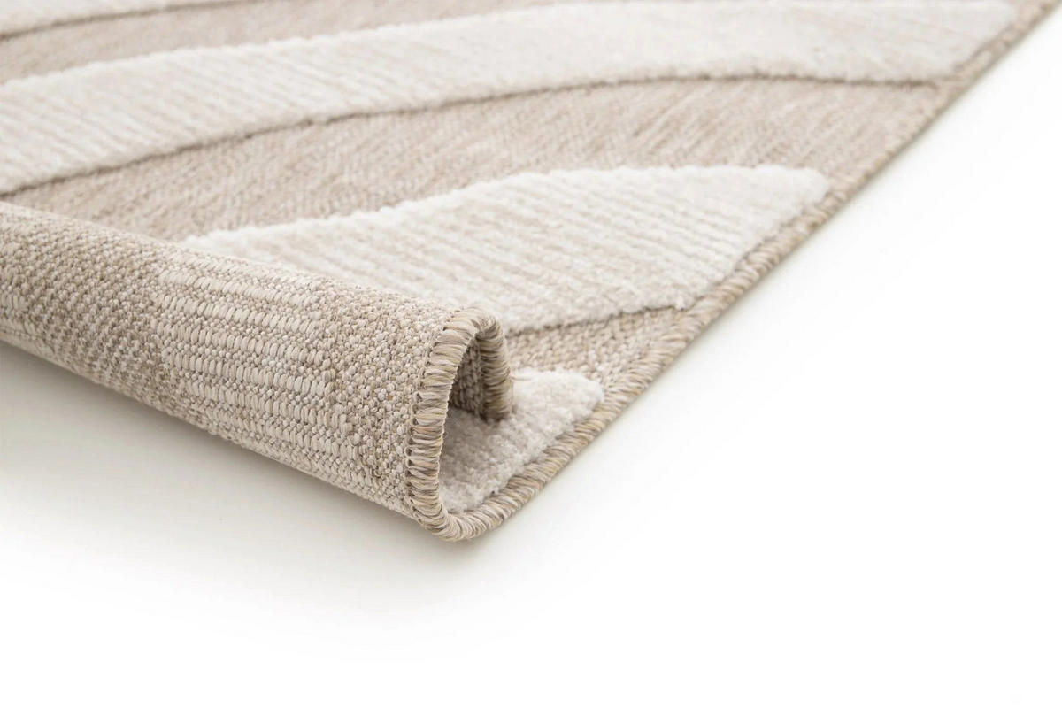 TEPPICH mit Reliefeffekt im japanischen Stil beige - Beige, Textil (160/230cm) - AFK Living