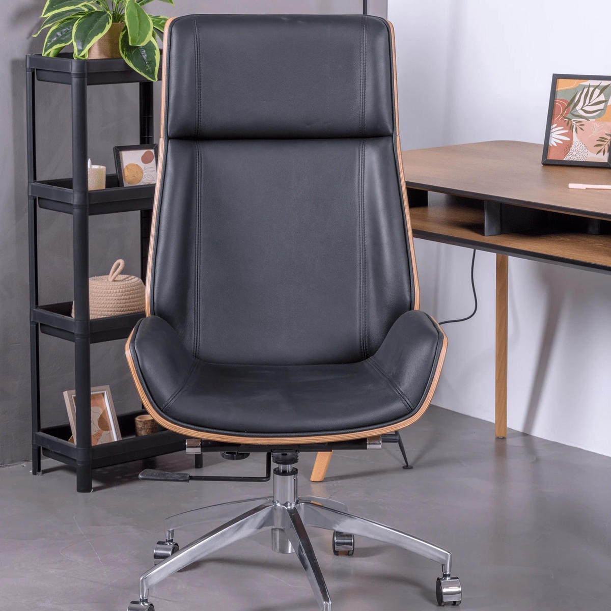 BÜROSTUHL Textil Schwarz - Schwarz, Textil (60/125/60cm) - Nest Dream