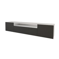 LOWBOARD NOA-2-W 200x40x41 cm - Weiß / Schwarz - Schwarz/Weiß, Holzwerkstoff (200/40/41cm) - ALTDECOR