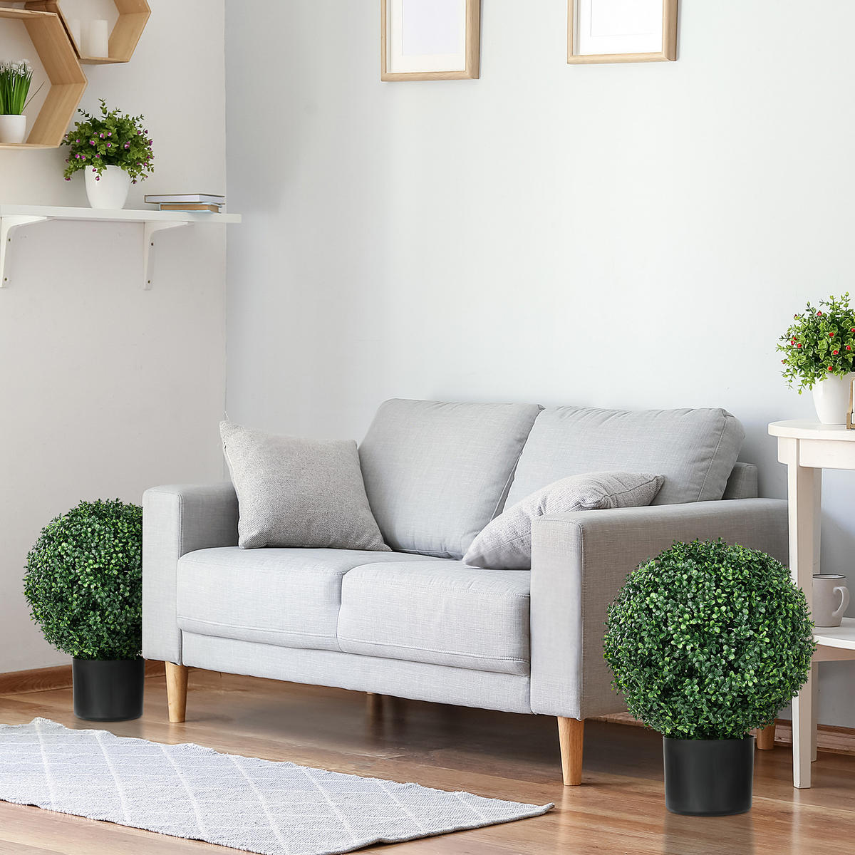 KÜNSTLICHE Pflanzen, PE, Stahl, Grün - Grün, Kunststoff (52cm) - HOMCOM