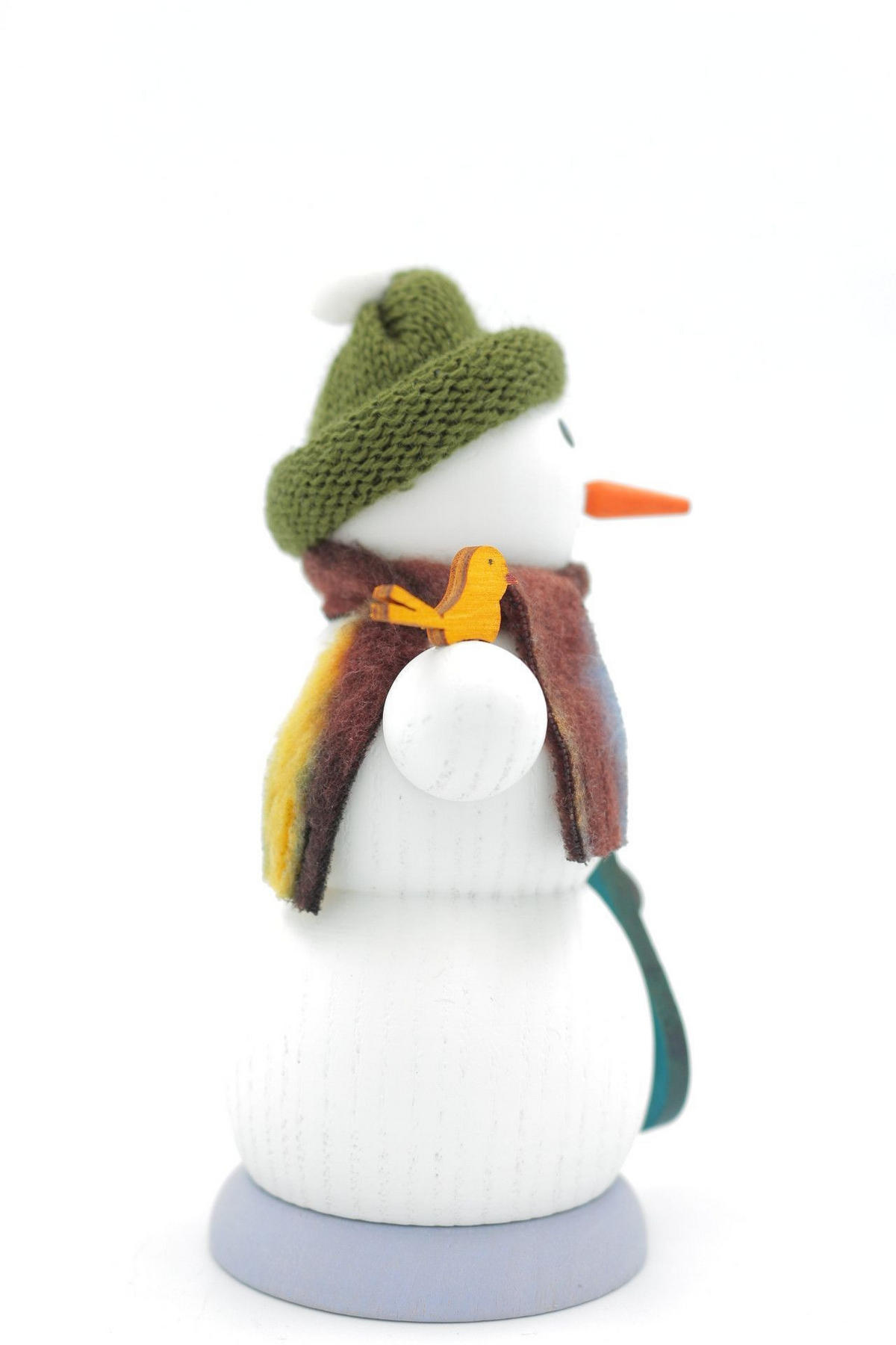 RAUCHFIGUR Schneemann mit Snowboard 13 cm - Multicolor, Holz (6/13/10cm)