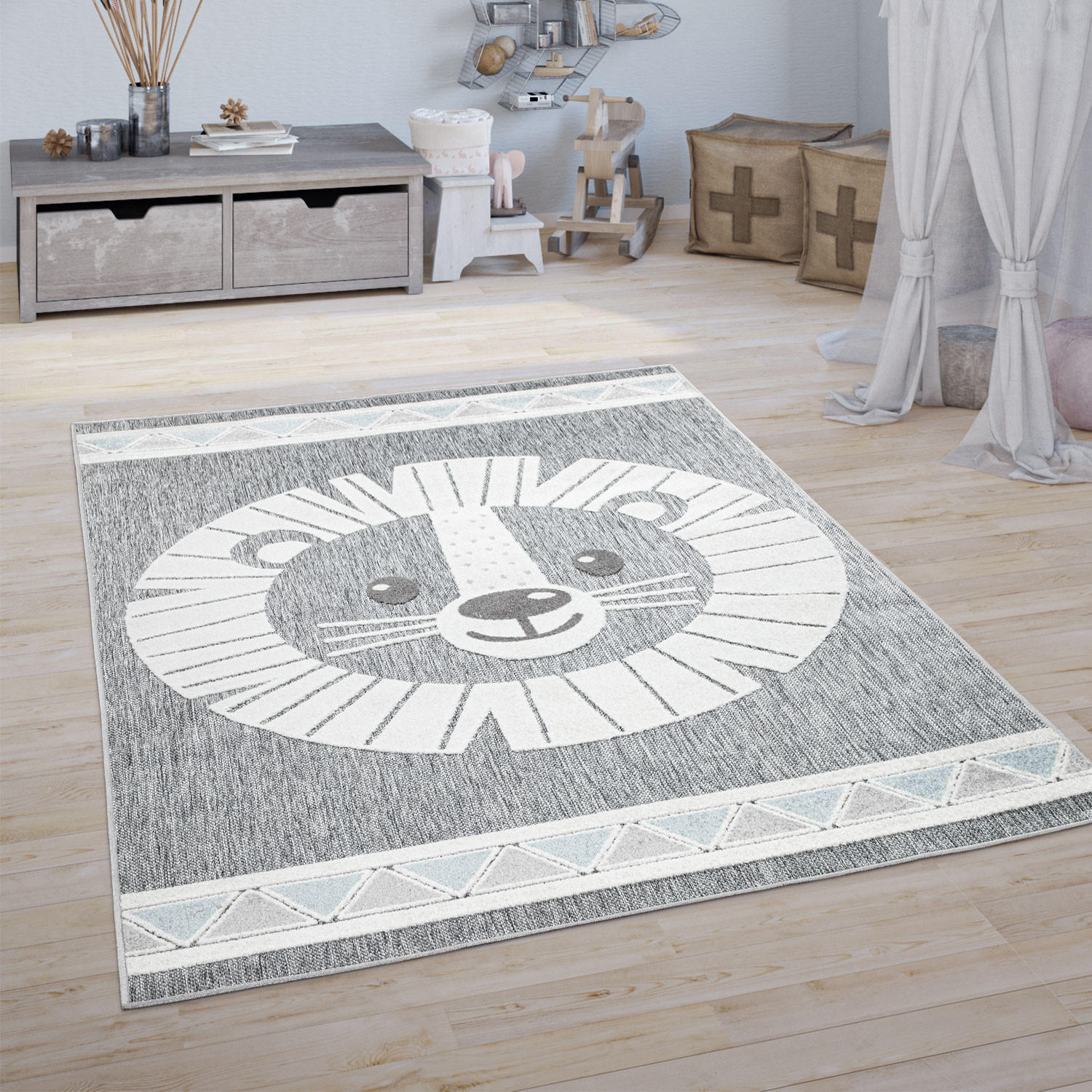 KINDERTEPPICH 160/220 cm Tweet 467 - Grau, Textil (160/220cm) - Paco Home
