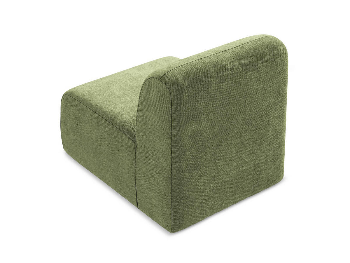 SOFAELEMENT Chenille Stoff Grün - Schwarz/Grün, Holzwerkstoff/Kunststoff (70/75/94cm) - Makamii