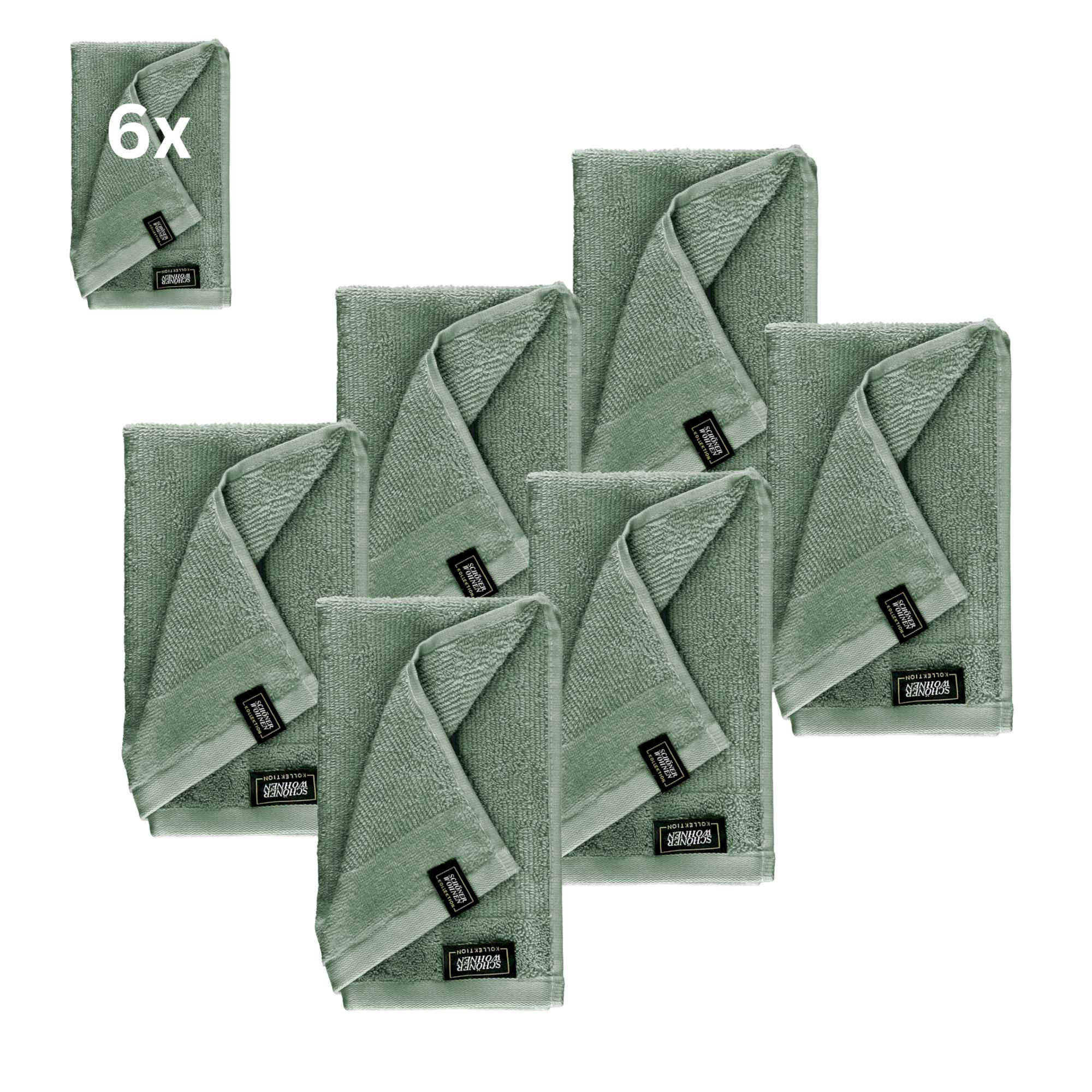 GÄSTEHANDTUCH SENSE-6 - Grün, Textil (30/50cm) - Schöner Wohnen