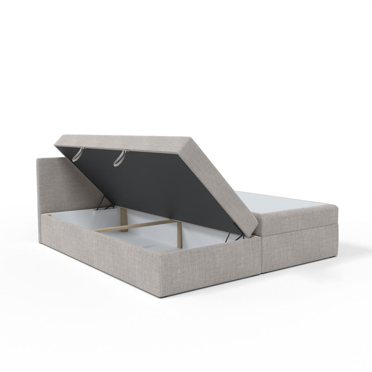 BOXBETT Verdig mit Bettkasten 160x200 Schwarz - Schwarz, Holz (160/200cm) - Fedve