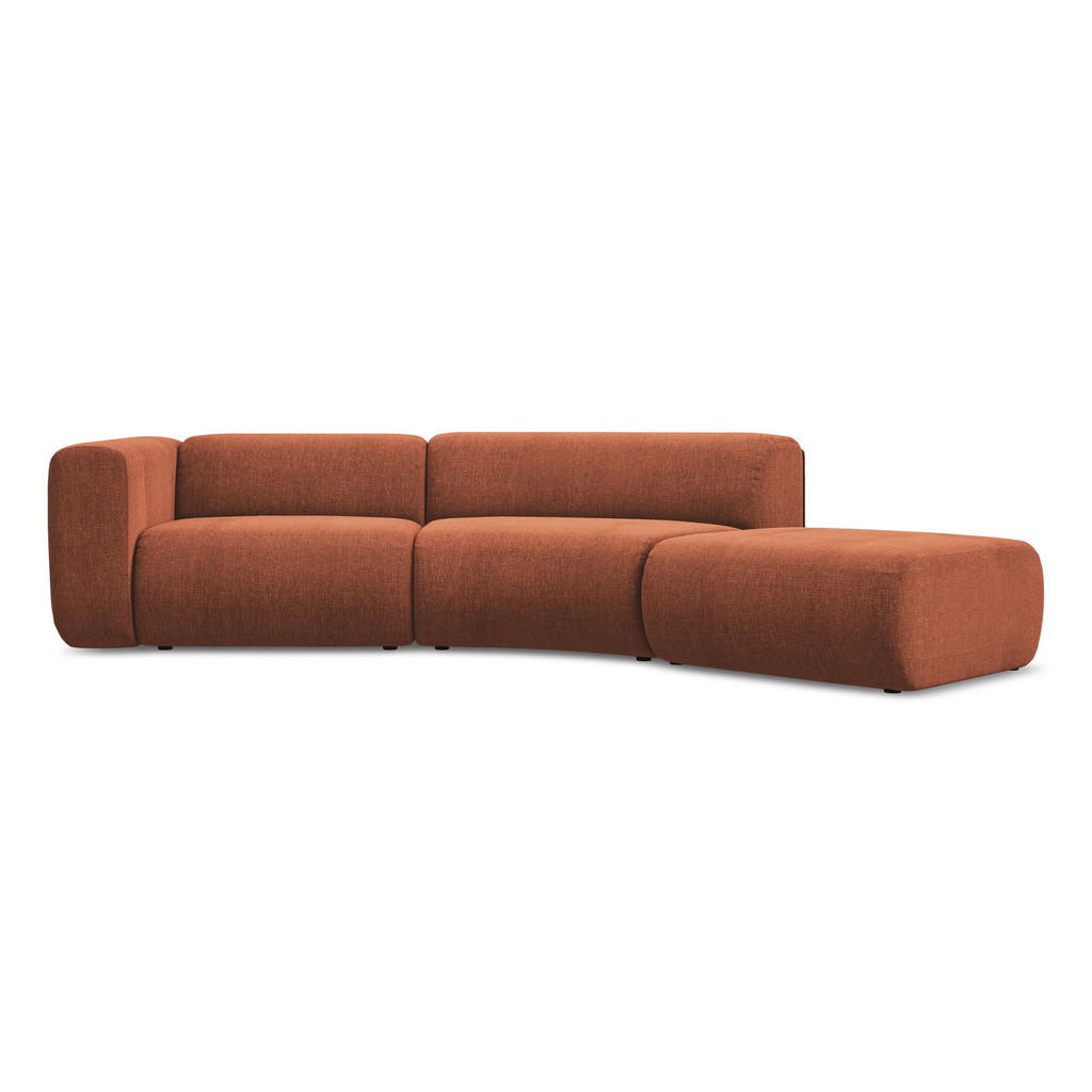 Thumbnail - Makamii Ecksofa, Terra cotta, Textil, 4-Sitzer, Füllung: Schaumstoff, 335x70x166 cm, Made in EU, Wohnzimmer, Sofas & Cou...