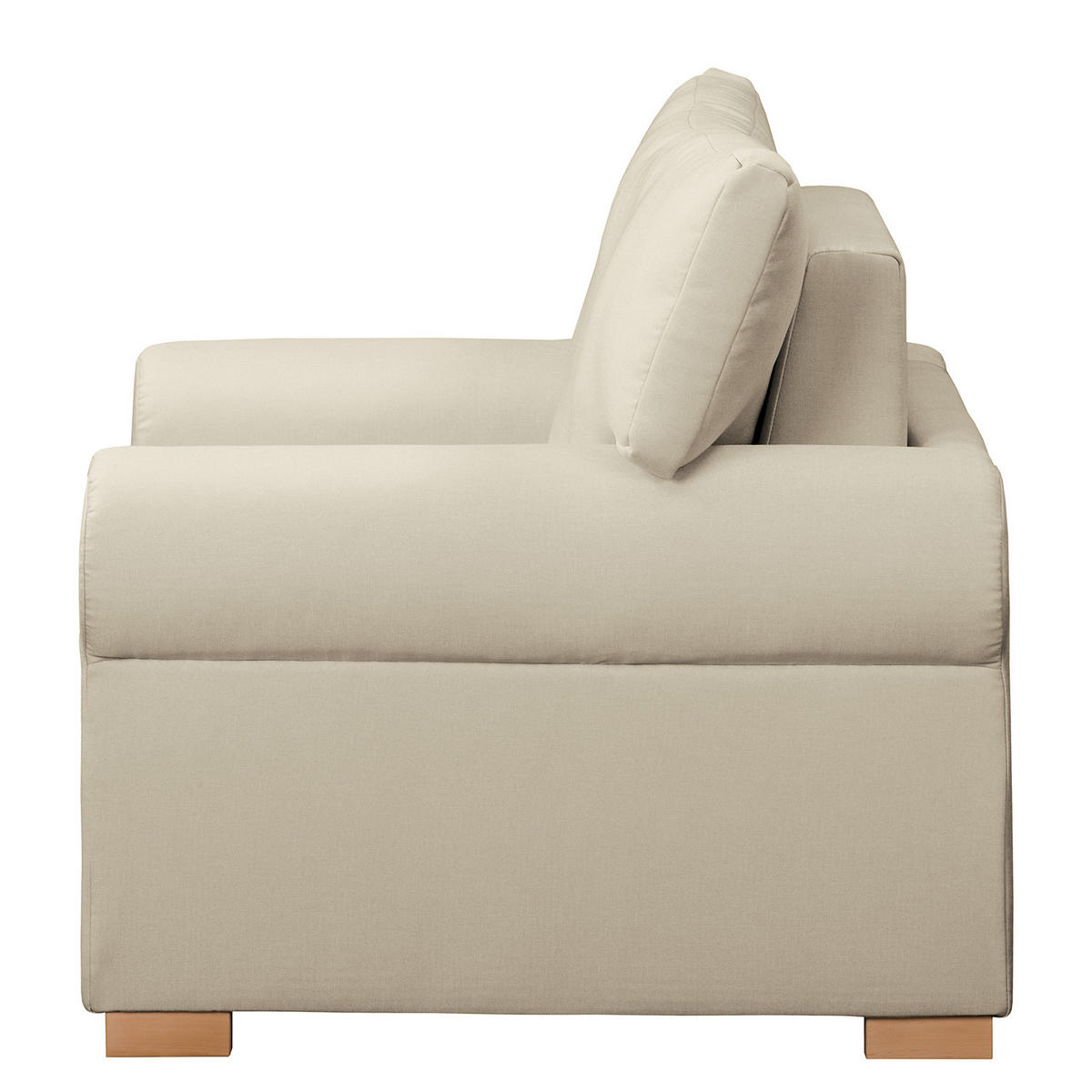 SCHLAFSOFA mit Husse - Buchefarben/Creme, Buchenholz/Textil (125/90/90cm) - home24