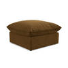 POUF Samt Stoff Gelb - Currygelb/Schwarz, Holzwerkstoff/Kunststoff (75/45/75cm) - Makamii