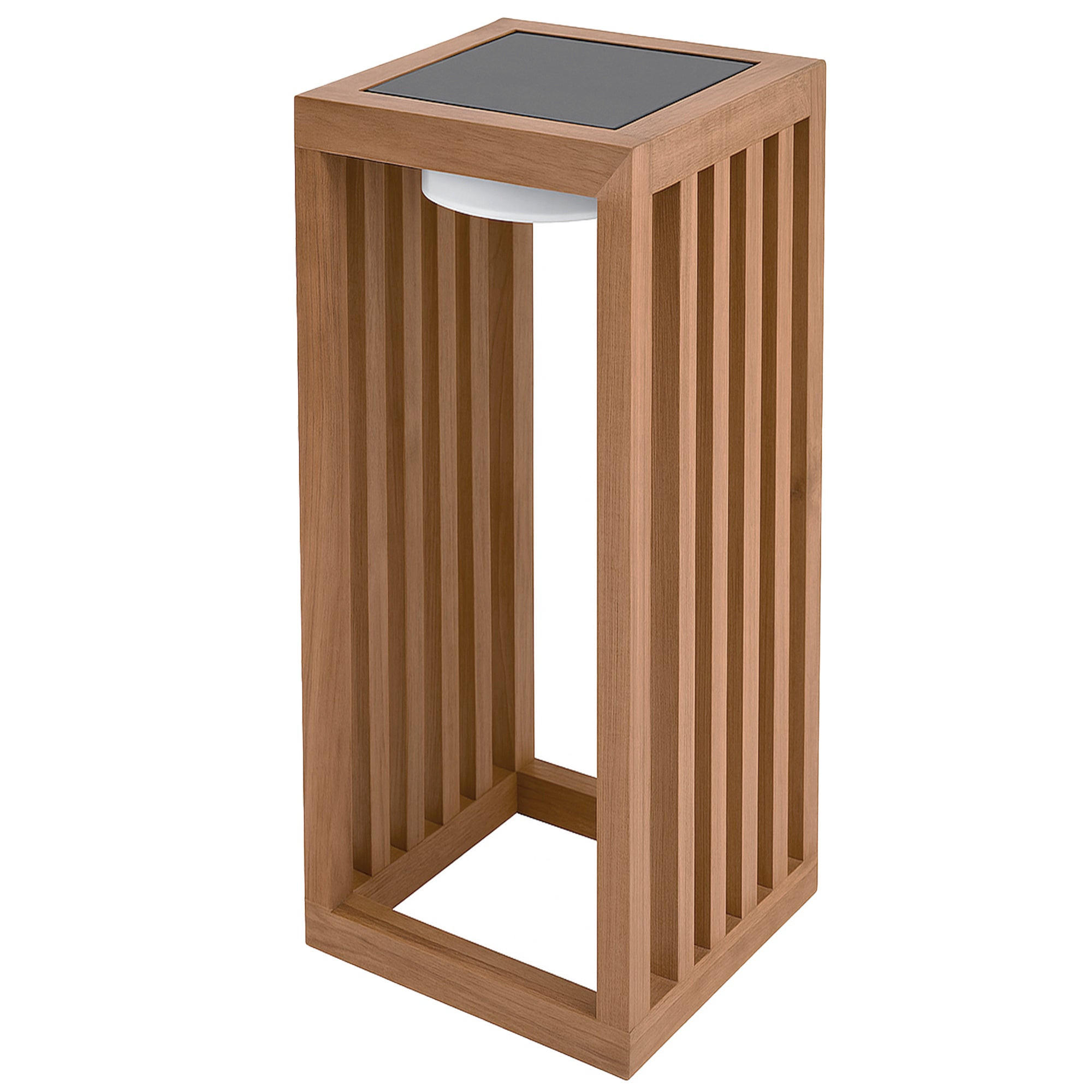 SOLARLATERNE CHENNAI hellbraun - Hellbraun, Holz (23/23/50cm) - Lumisky
